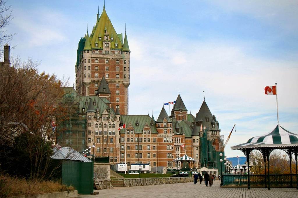 Château Frontenac seen from the Dufferin Terrace in Old Quebec City