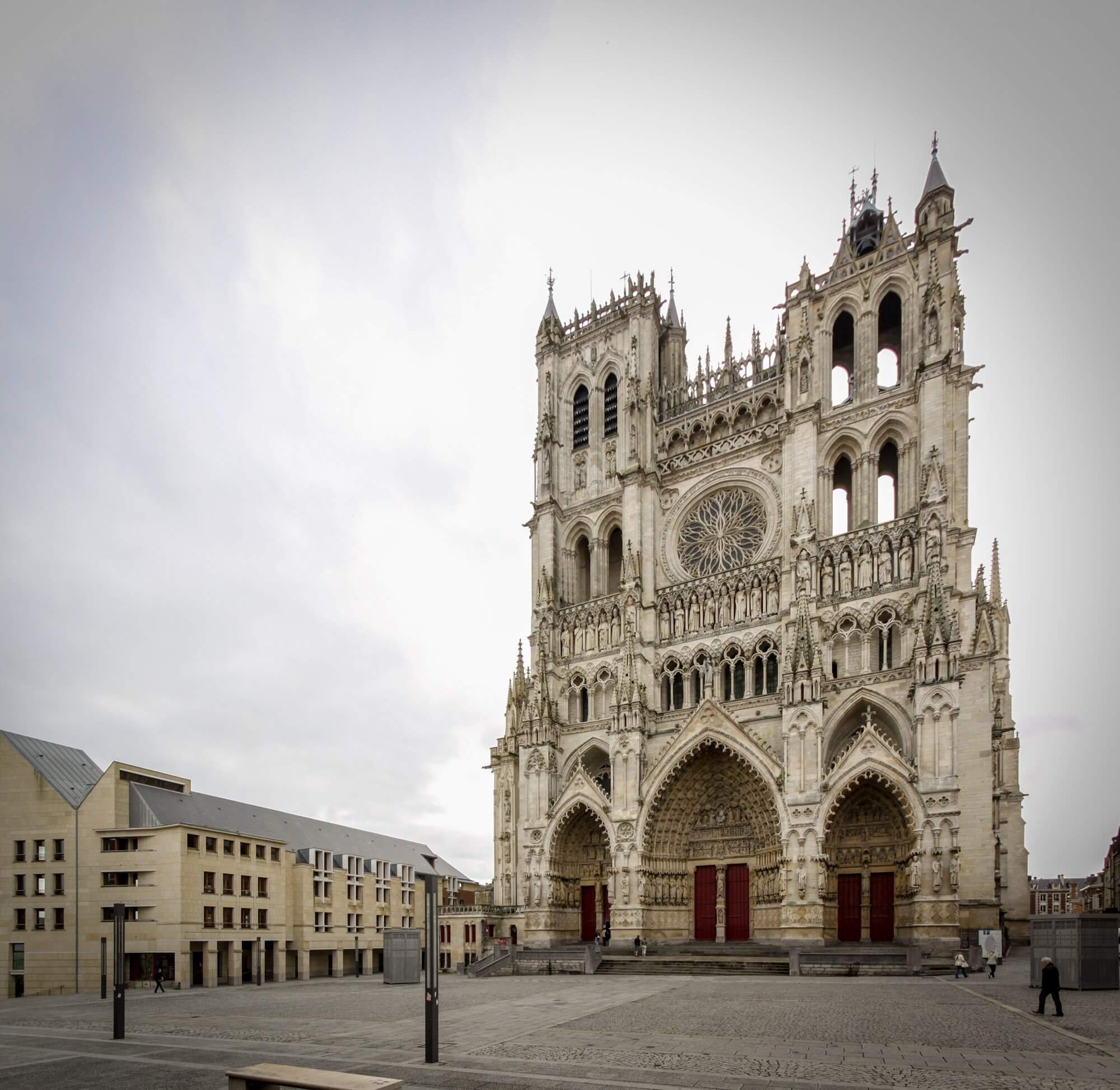 The 13th century Amiens cathedral, among the largest church buildings in the world (and largest in France)