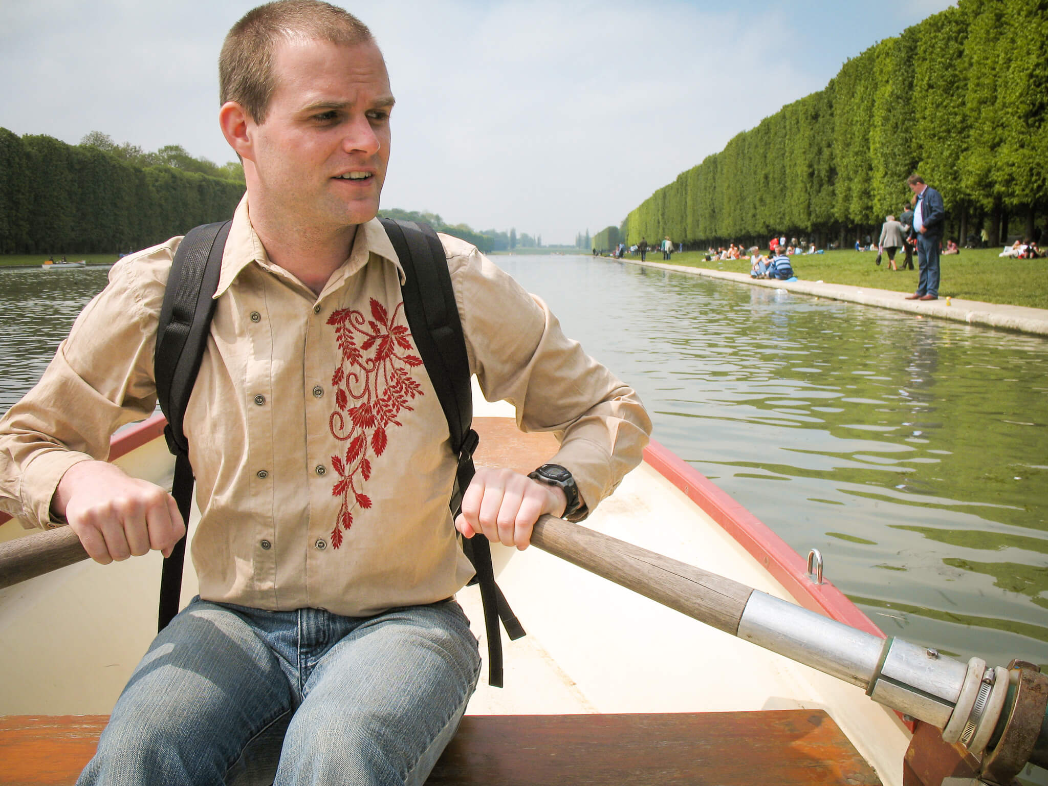 Canoeing along the Grand Canal at Versailles