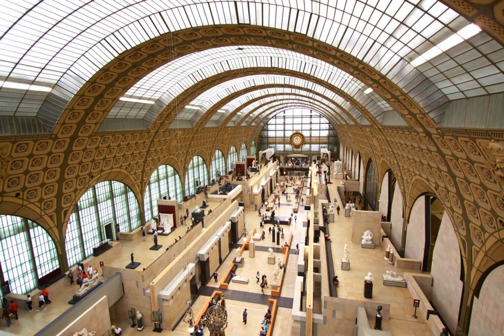 The Musée d'Orsay building is a former Beaux-Arts train station