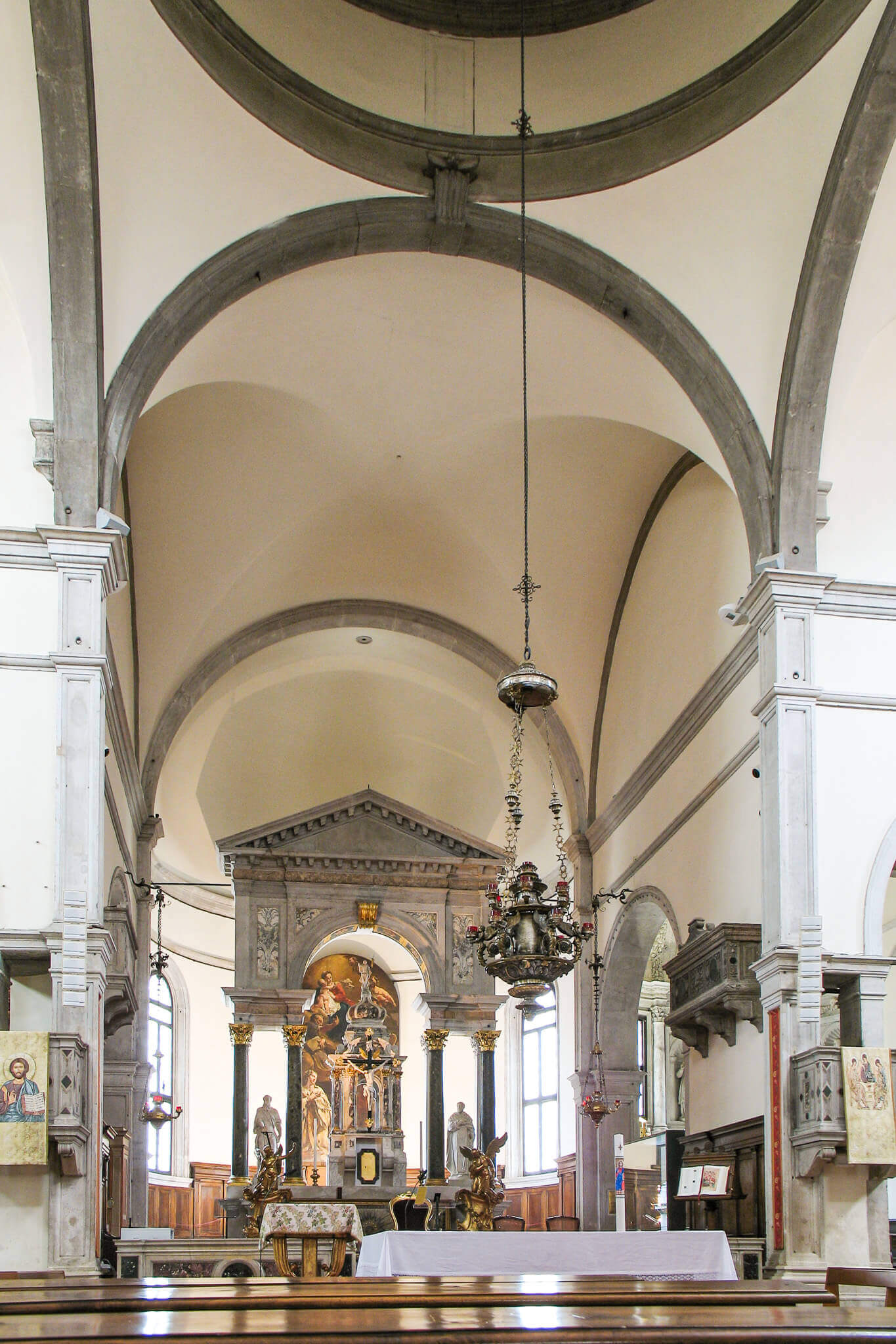 The interior of Santa Maria Formosa in Venice