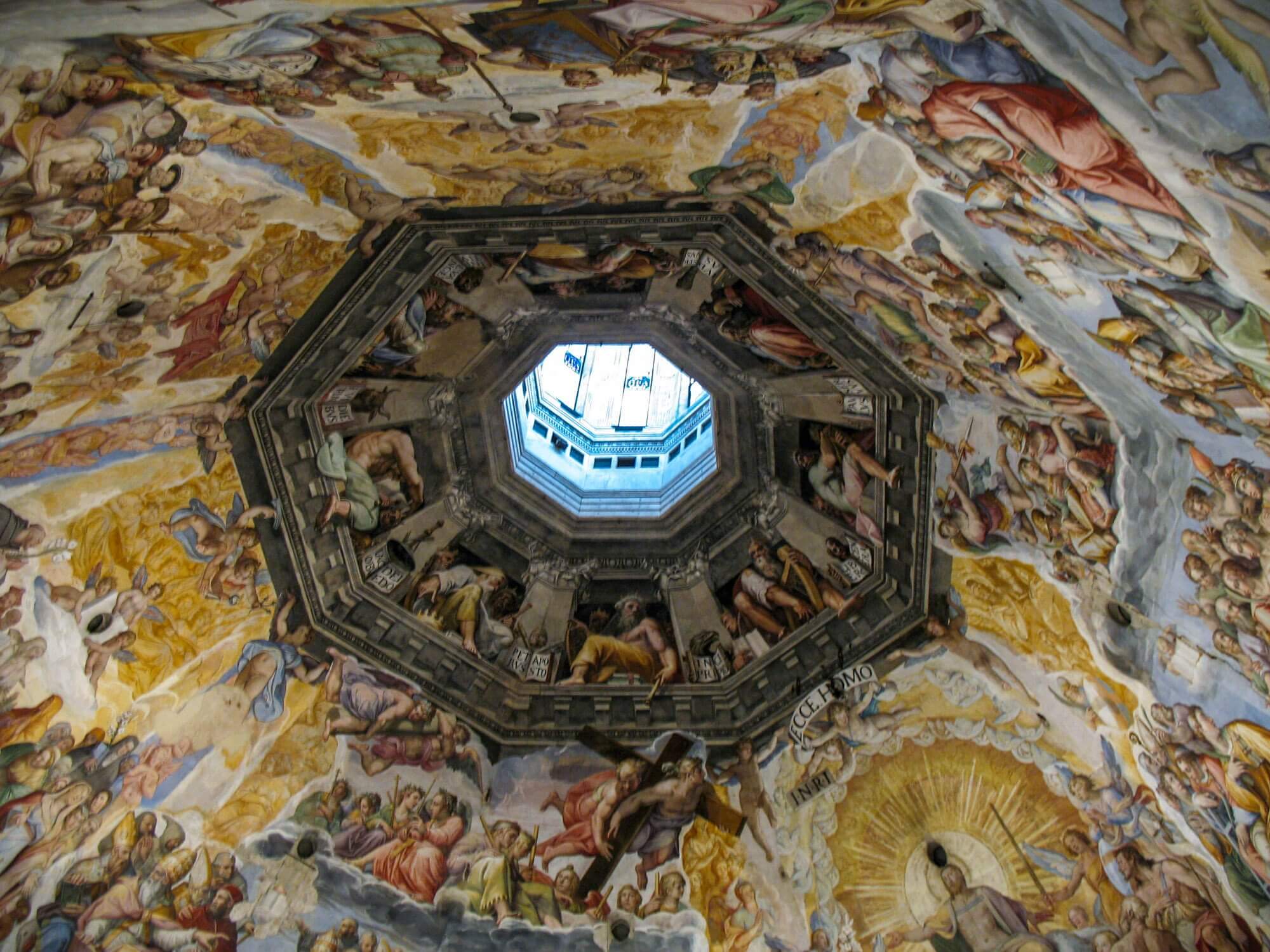 Trompe l'oeil fresco on the interior of the dome in the Florence Cathedral