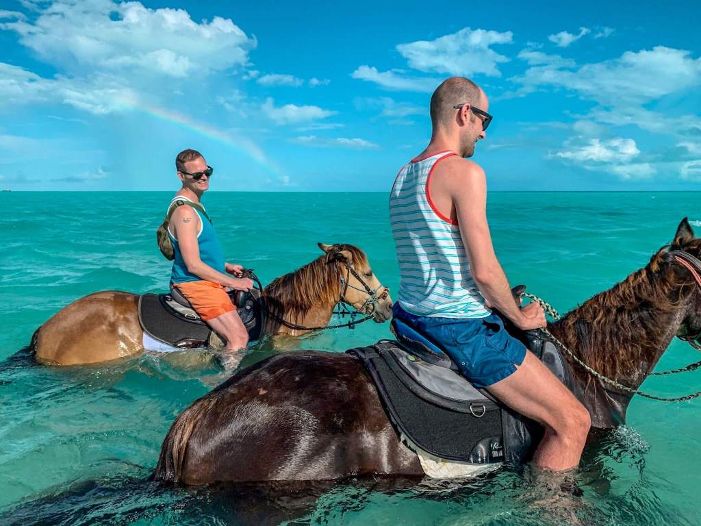 Horseback riding in Long Bay Beach with Provo Ponies in Turks and Caicos