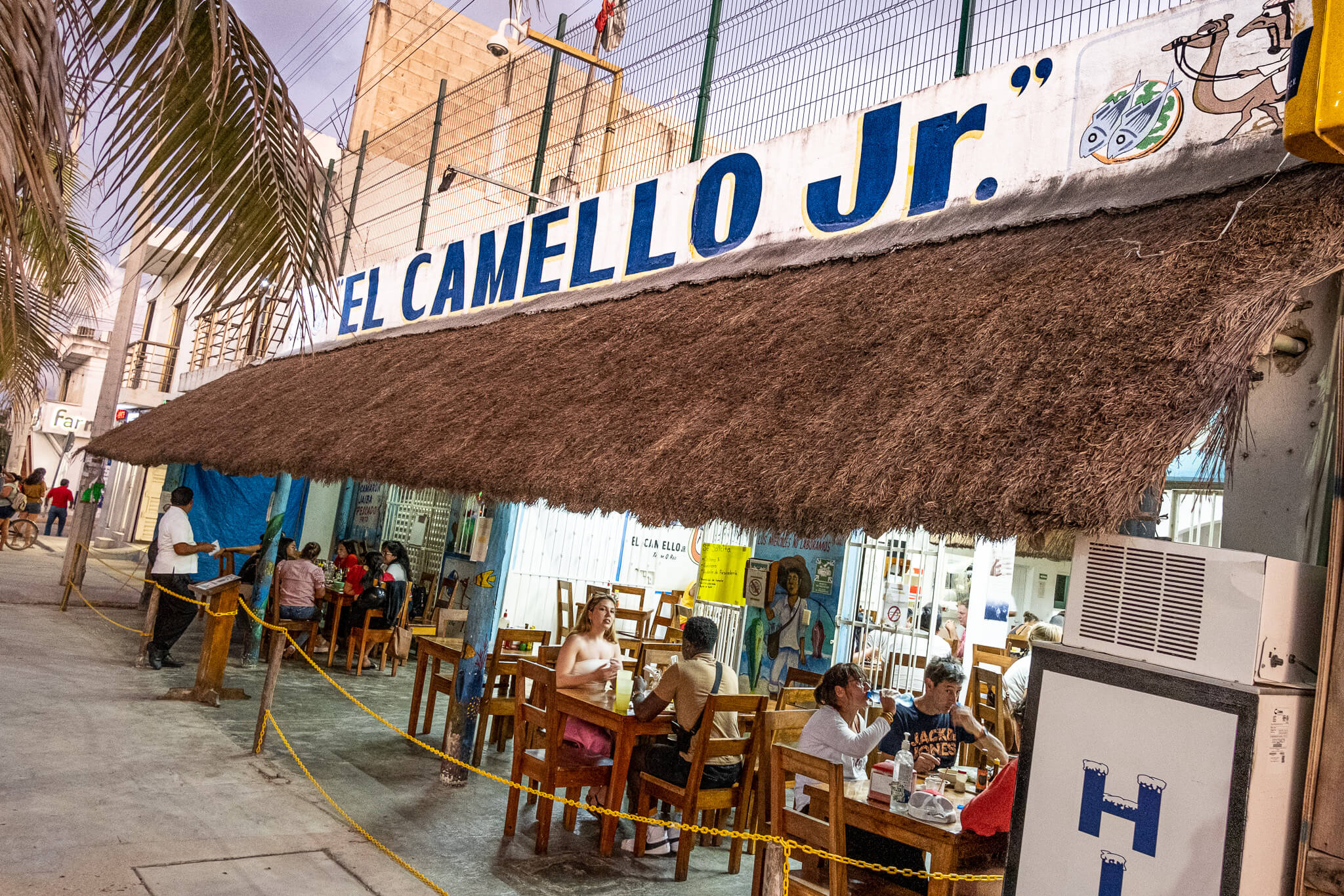 El Camello Jr seafood restaurant in Tulum
