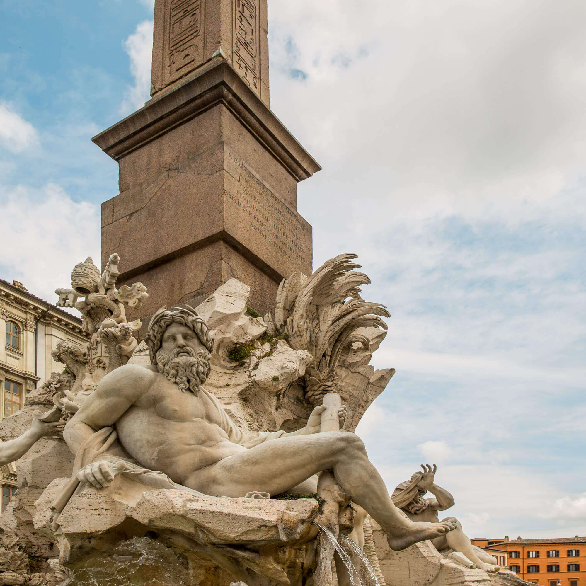 Bernini's Fontana dei Quattro Fiumi in Piazza Navona in Rome