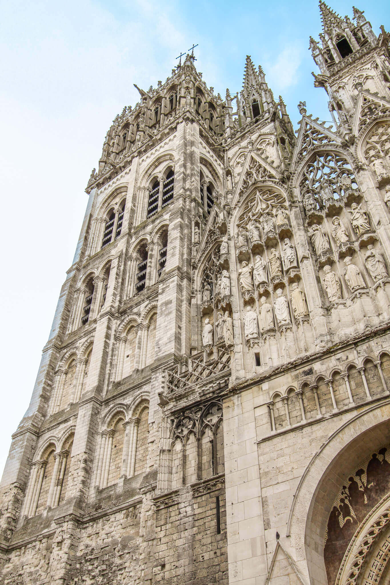 The facade of the Rouen Cathedral