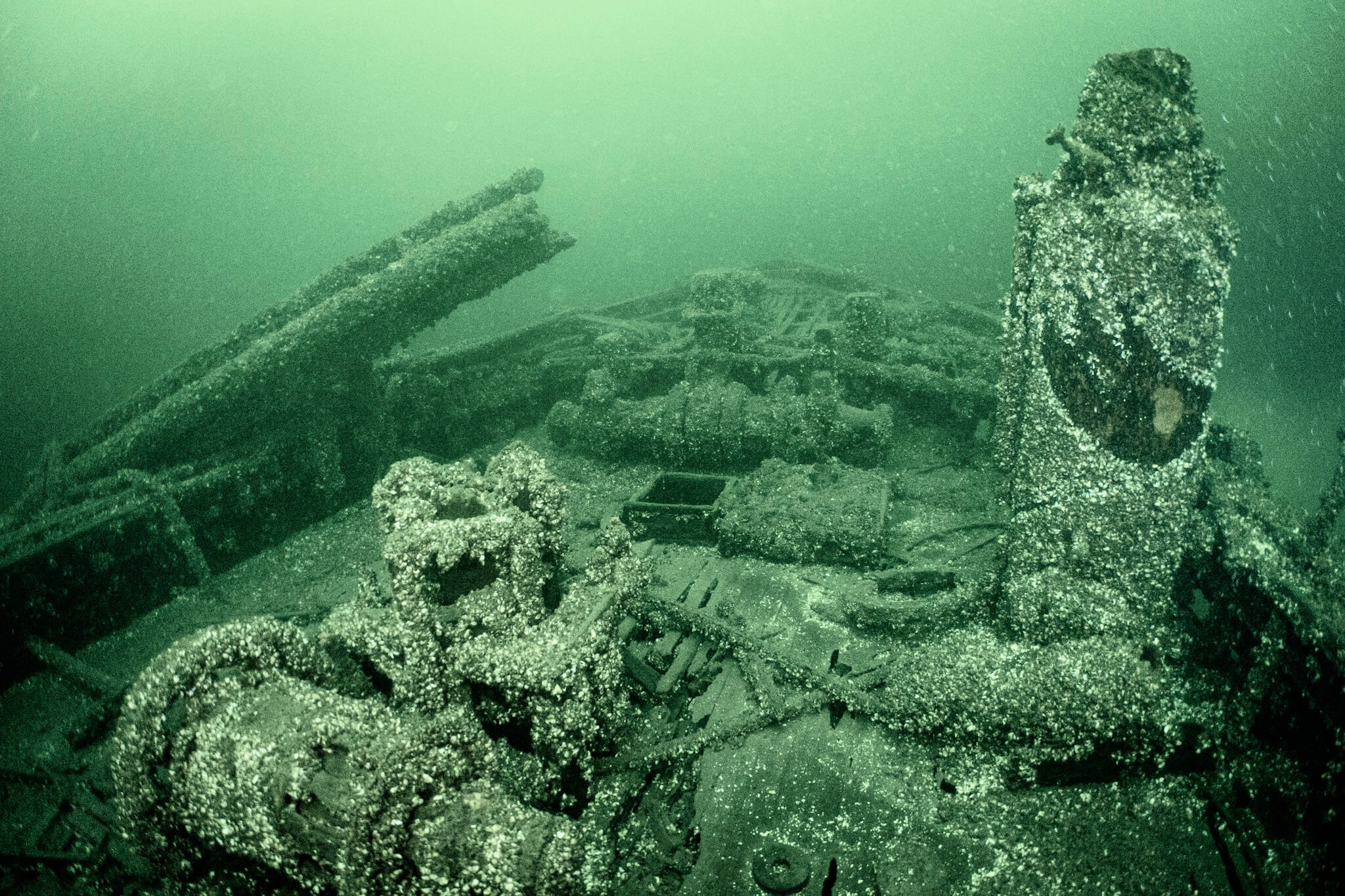 The City of Sheboygan shipwreck in Lake Ontario near Picton