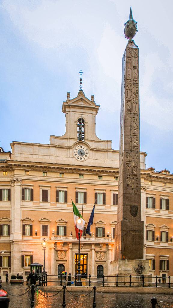 The Obelisk of Montecitorio in Rome