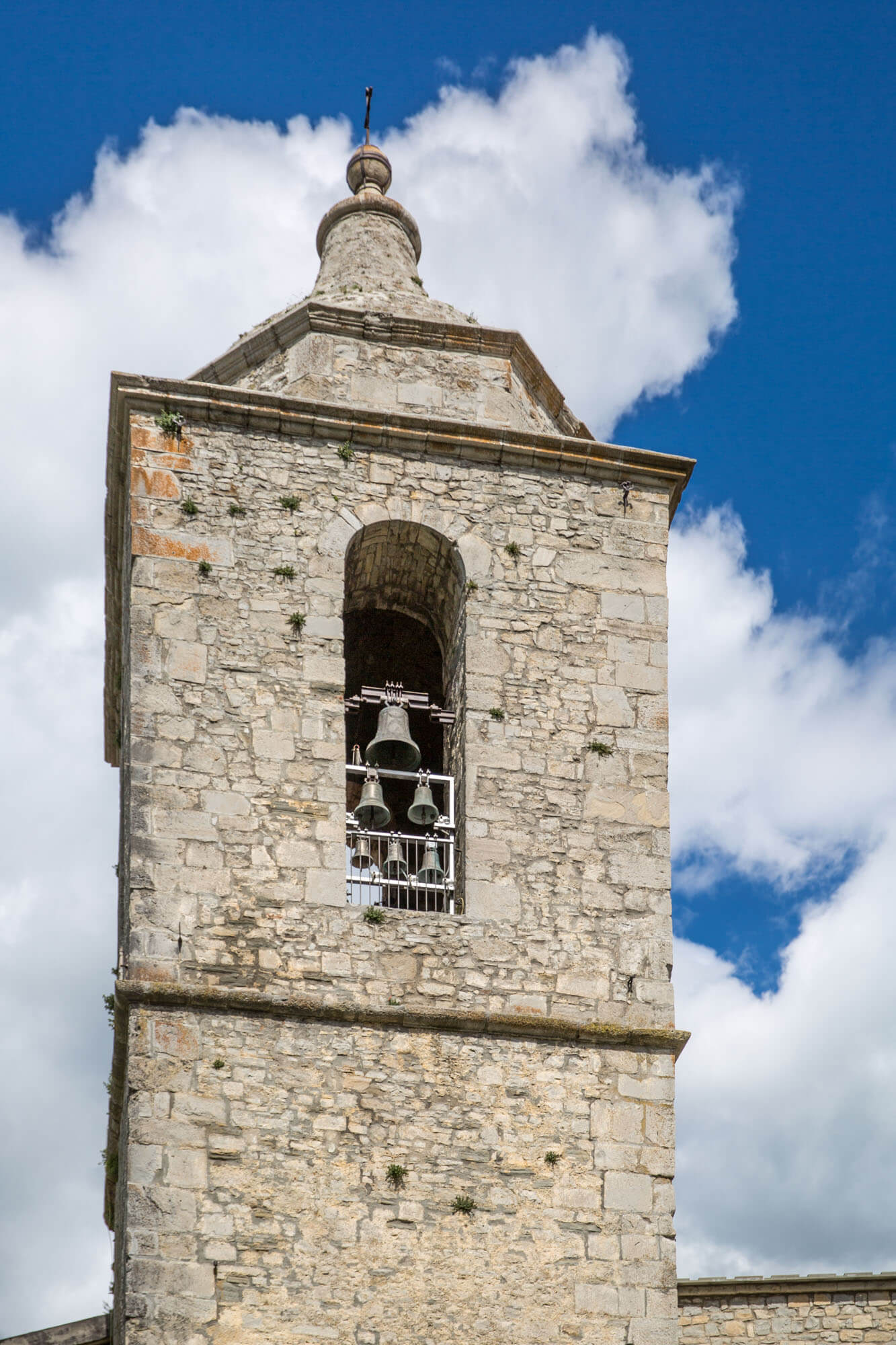A stone belltower in Agnone, Italy, where a foundry has been producing bells for nearly a millennium
