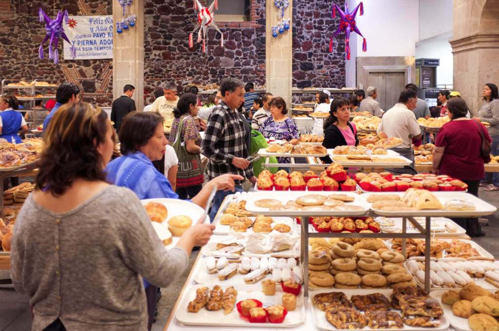 Endless inexpensive pastries at Pastelería Ideal in Mexico City