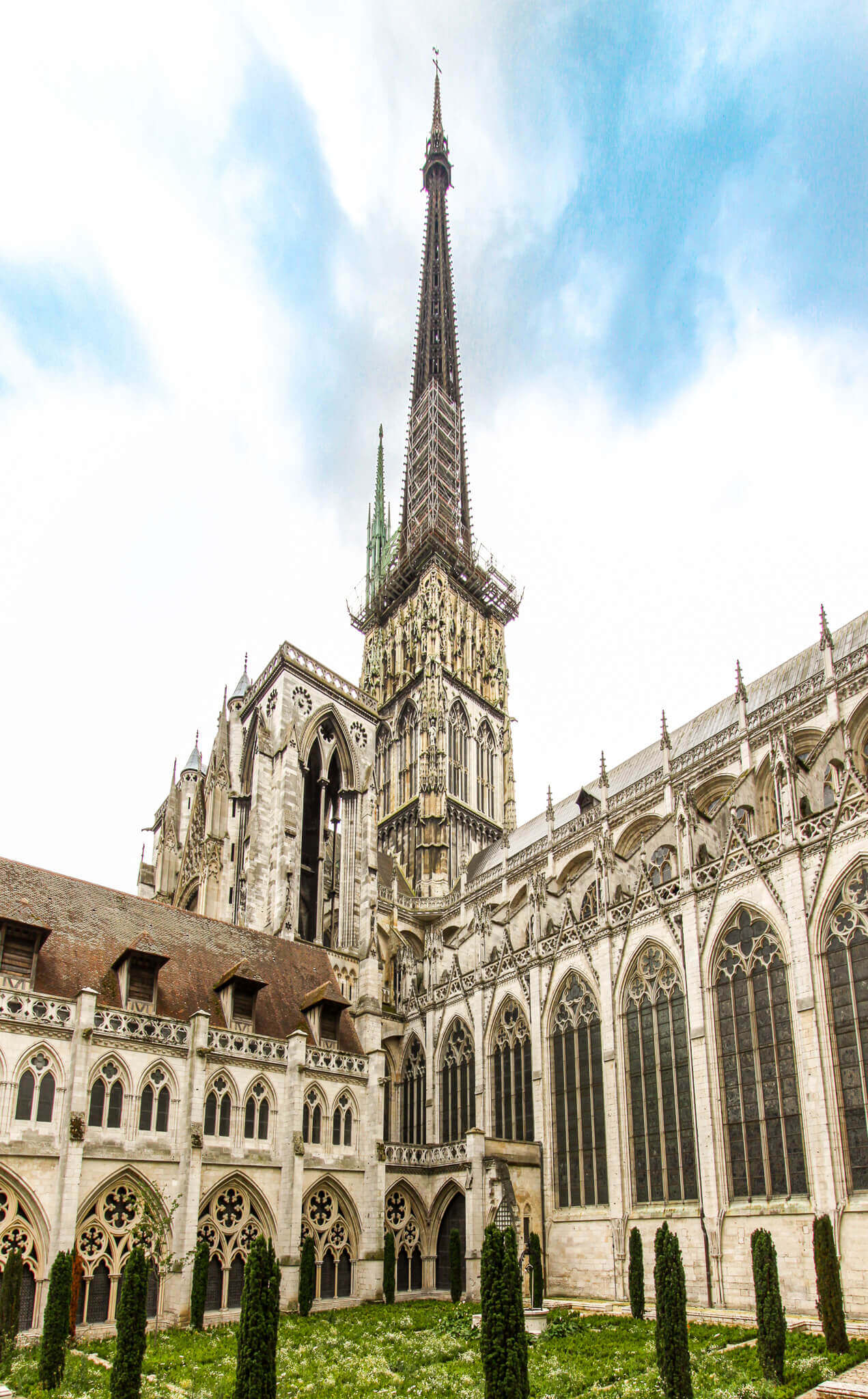 The central spire of the Rouen Cethedral