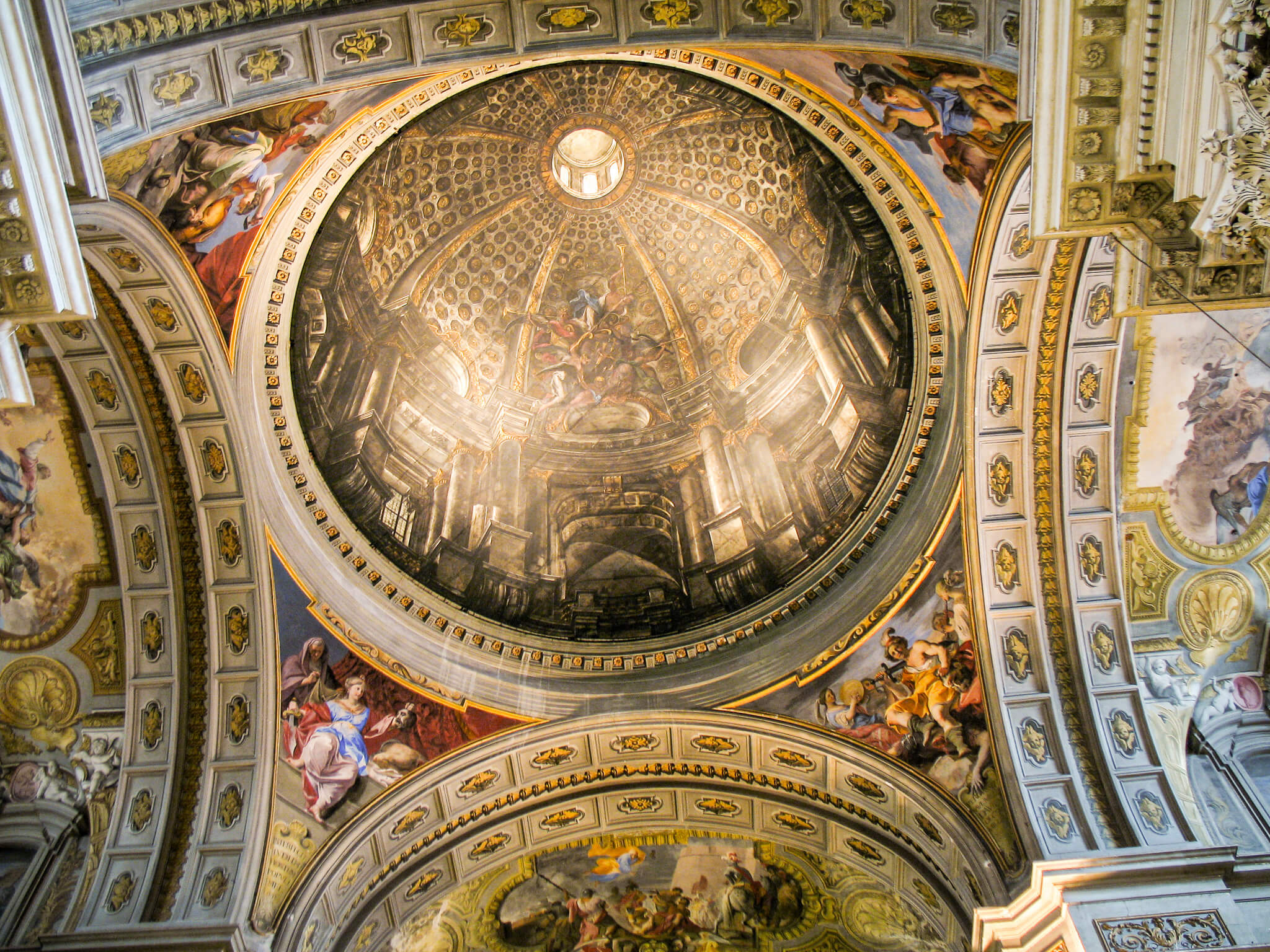 The painted "dome" illusion in Sant'Ignazio church in Rome