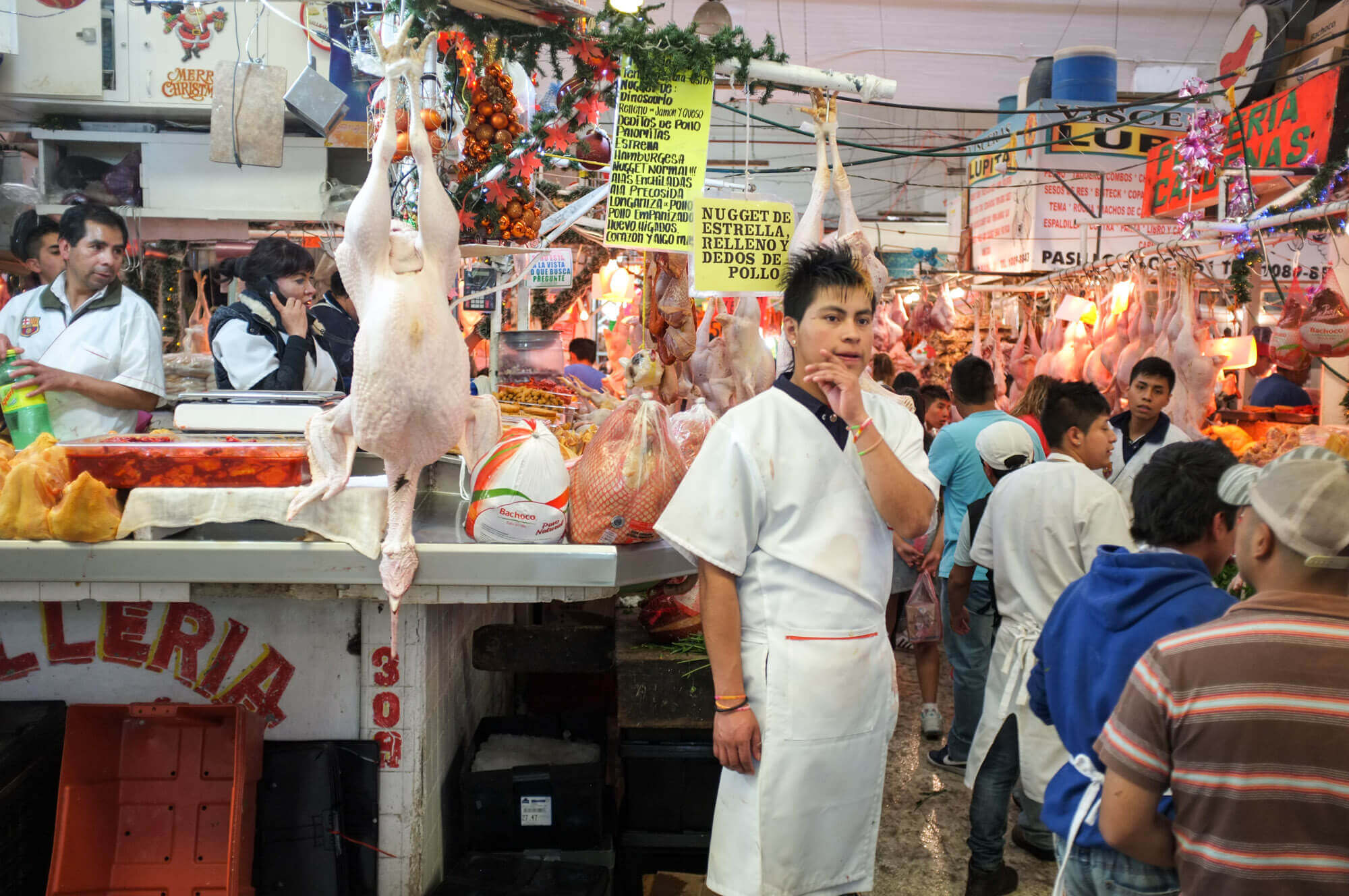 The meat market at La Merced