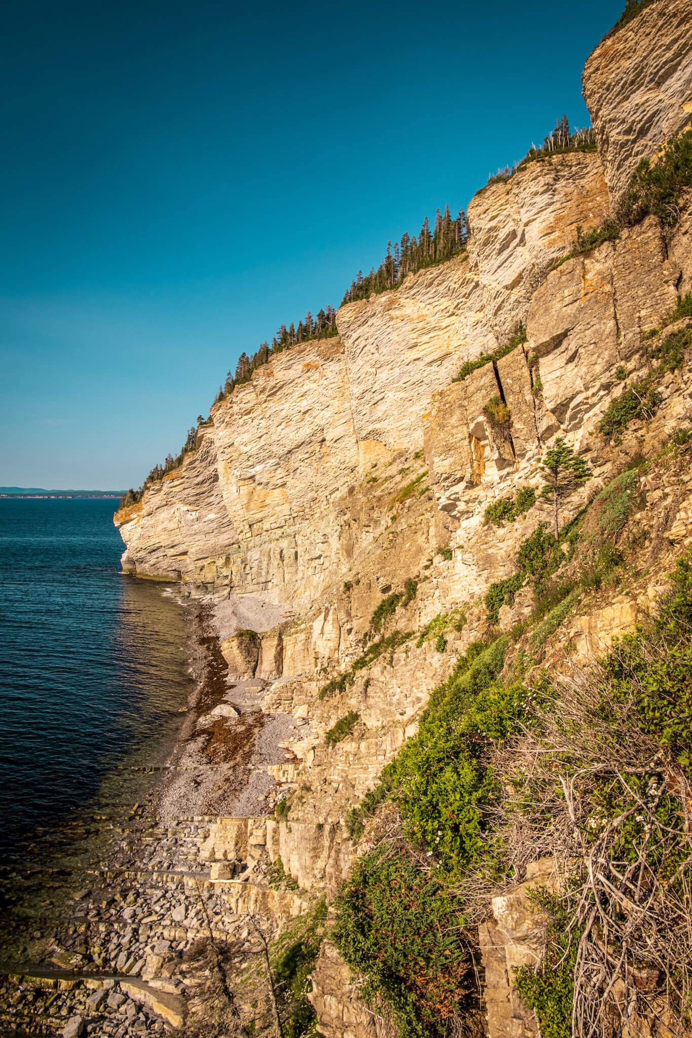 The cliffs at Cap Gaspé at Land’s End in Forillon National Park