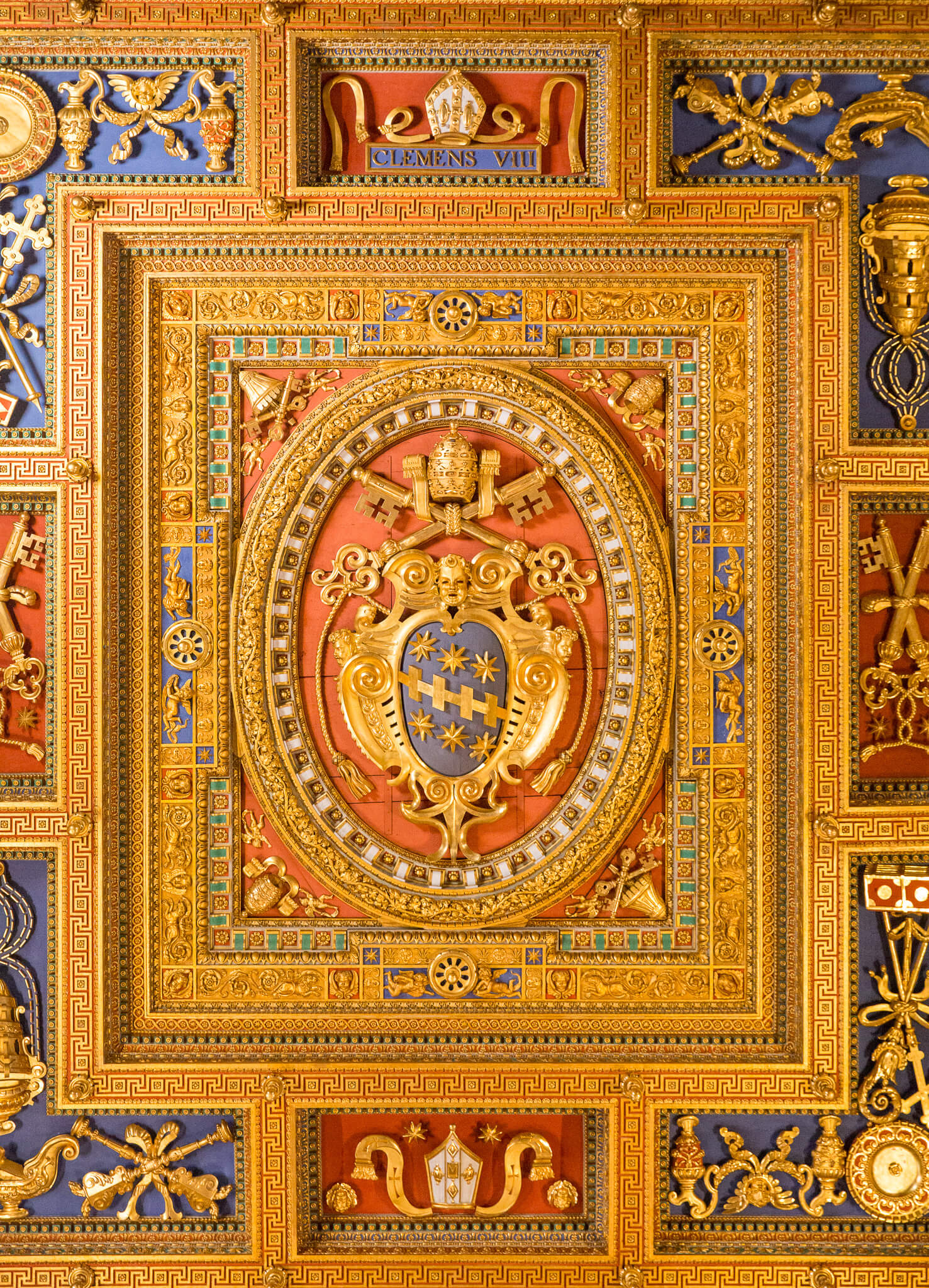 Detail of the ceiling in San Giovani in Laterano