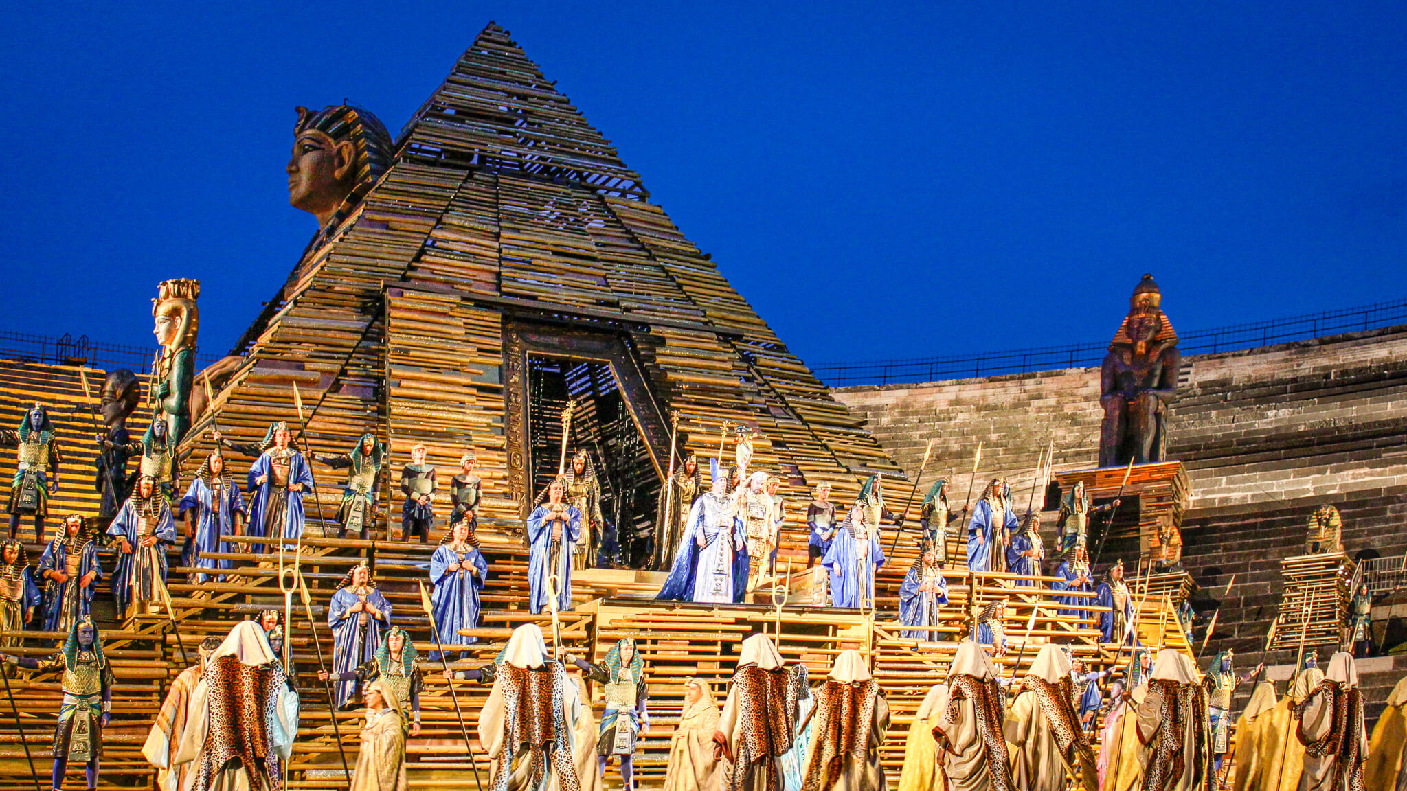 Performance of Aida at the Verona Arena