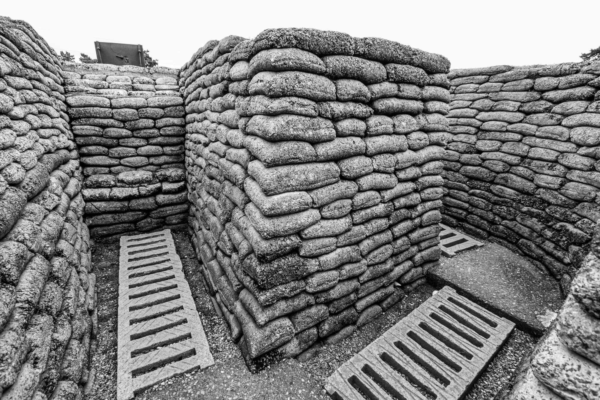 Preserved World War I trenches at the Canadian National Vimy Memorial