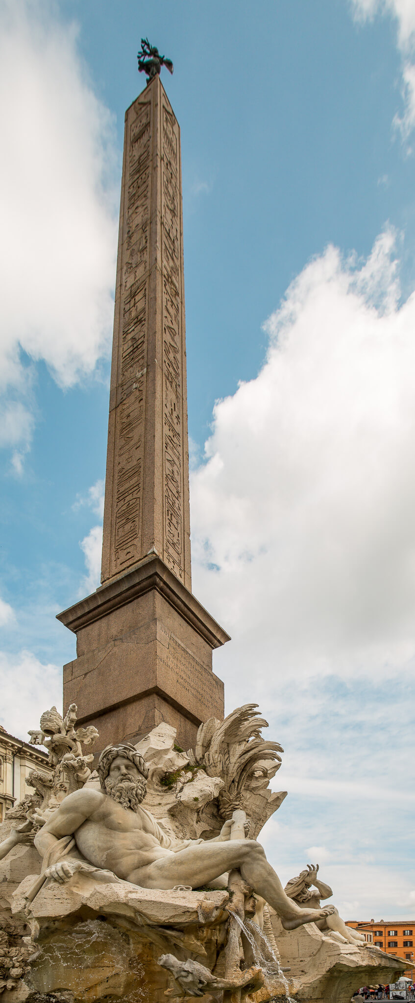 The Agonalis obelisk, part of the Fontana dei Quattro Fiumi in Piazza Navona