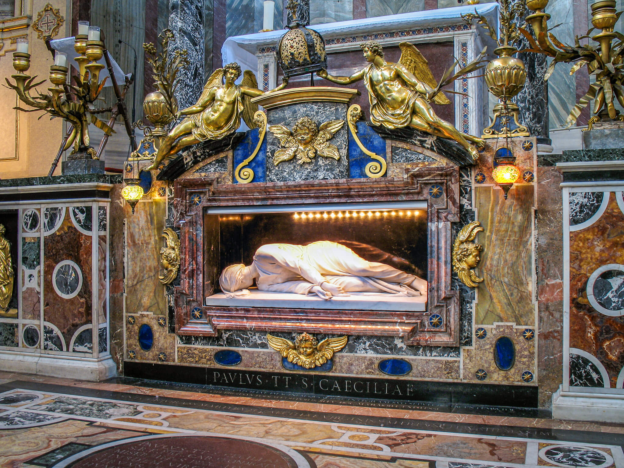 Maderno's early Baroque sculpture of Saint Cecilia