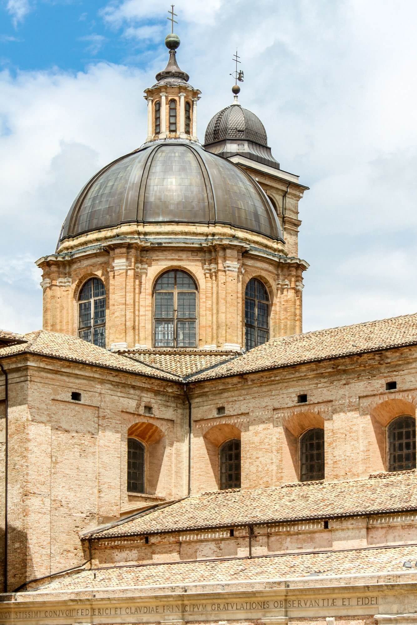 Close-up of the dome of the Urbino Cathedral