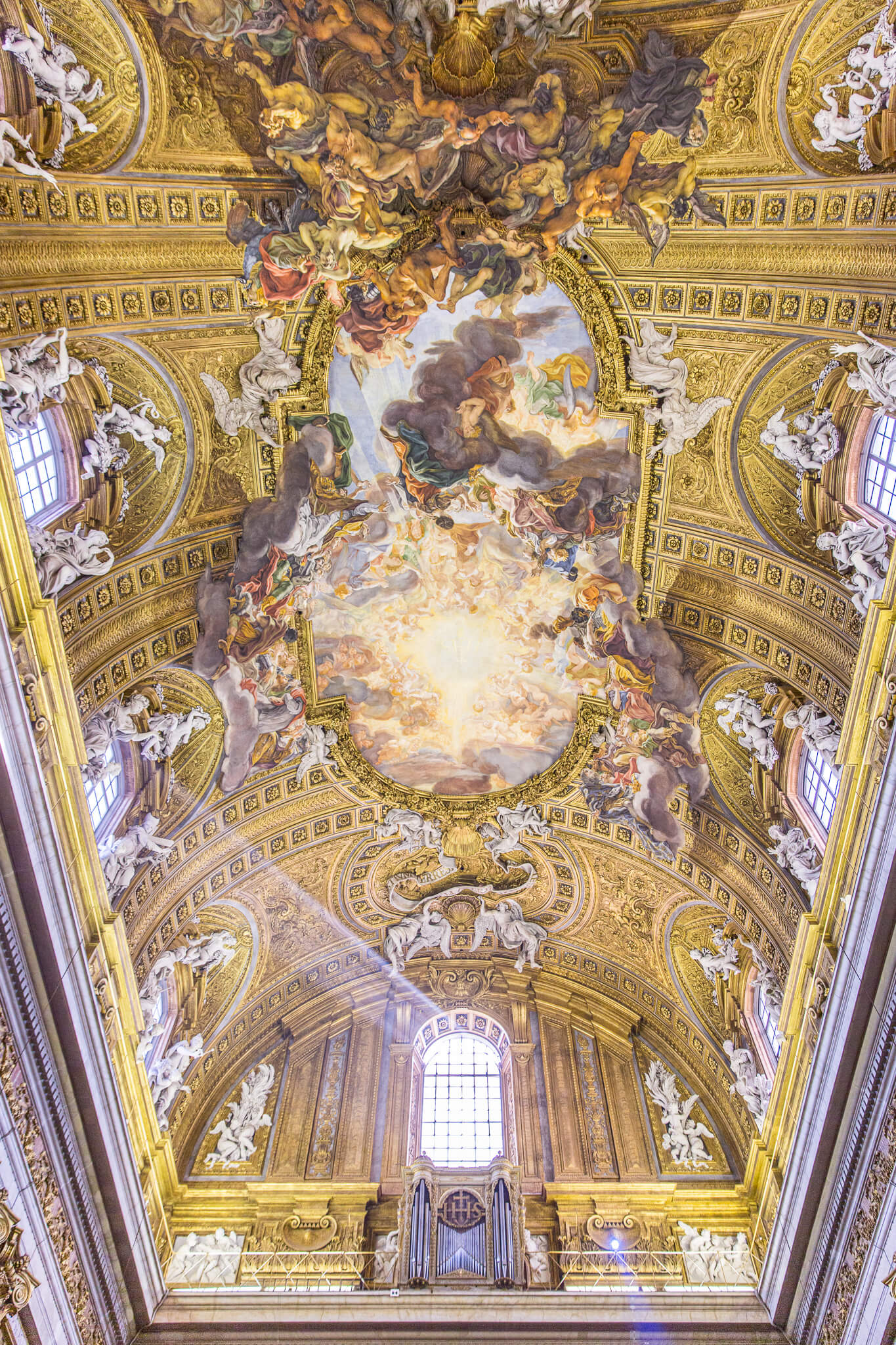 Trompe-l'oeil ceiling of the Gesù in Rome