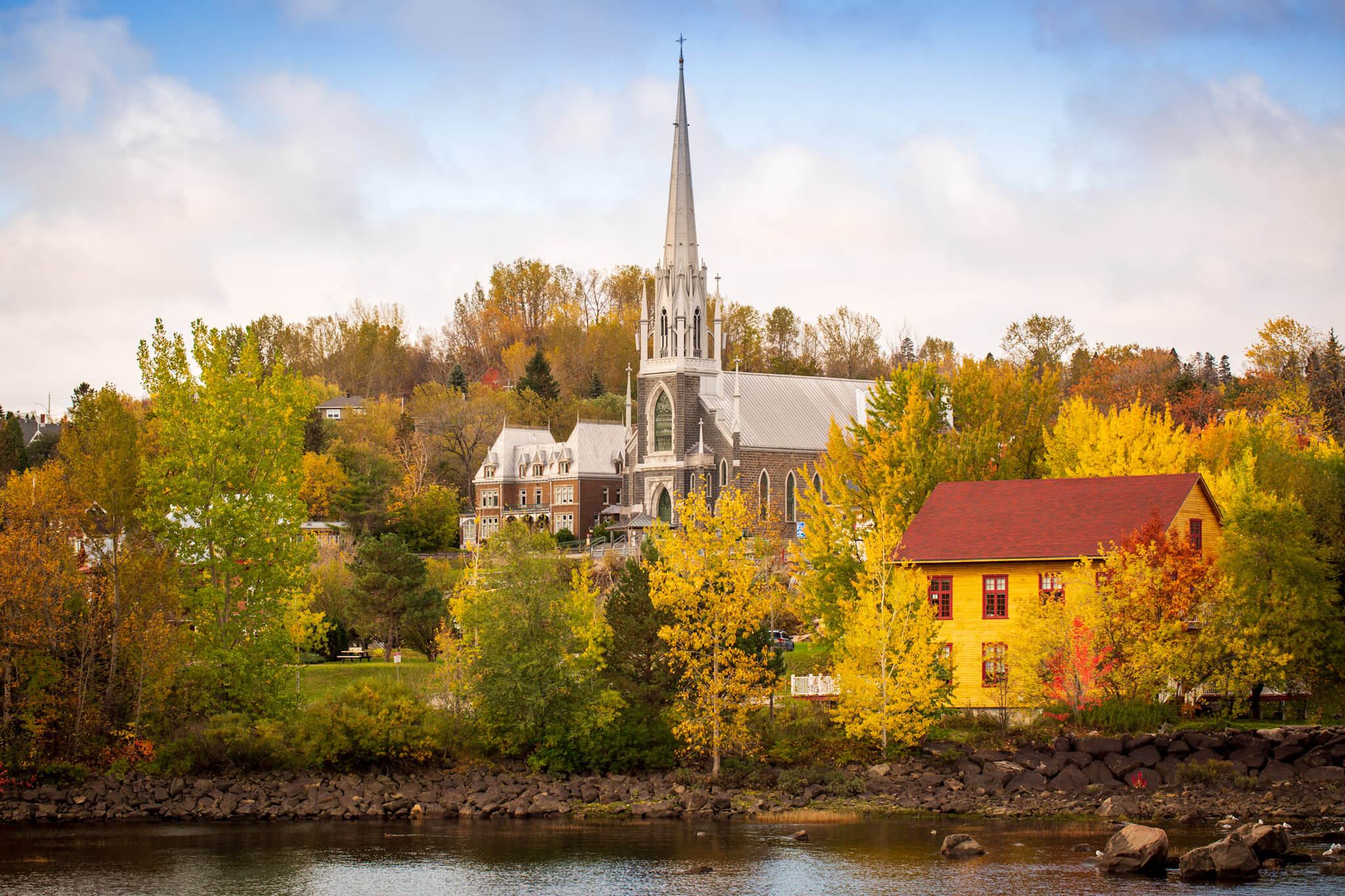 Historic Chicoutimi, Québec and the Chicoutimi river