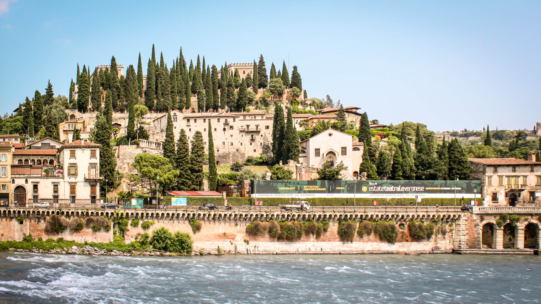 San Pietro hill and castle in Verona