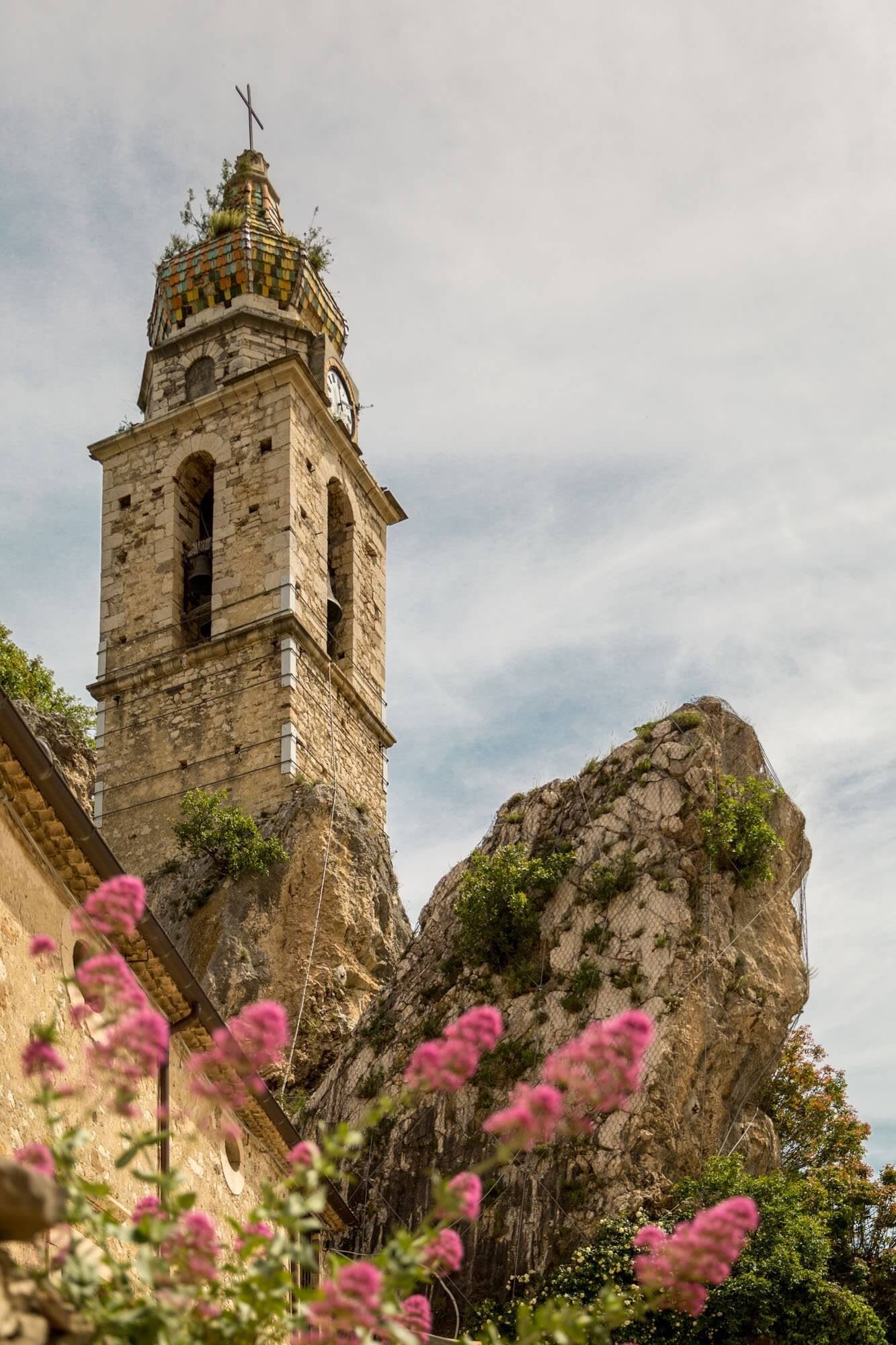 The bell tower of Chiesa di San Silvestro, in Bagnoli del Trigno, Molise, Italy