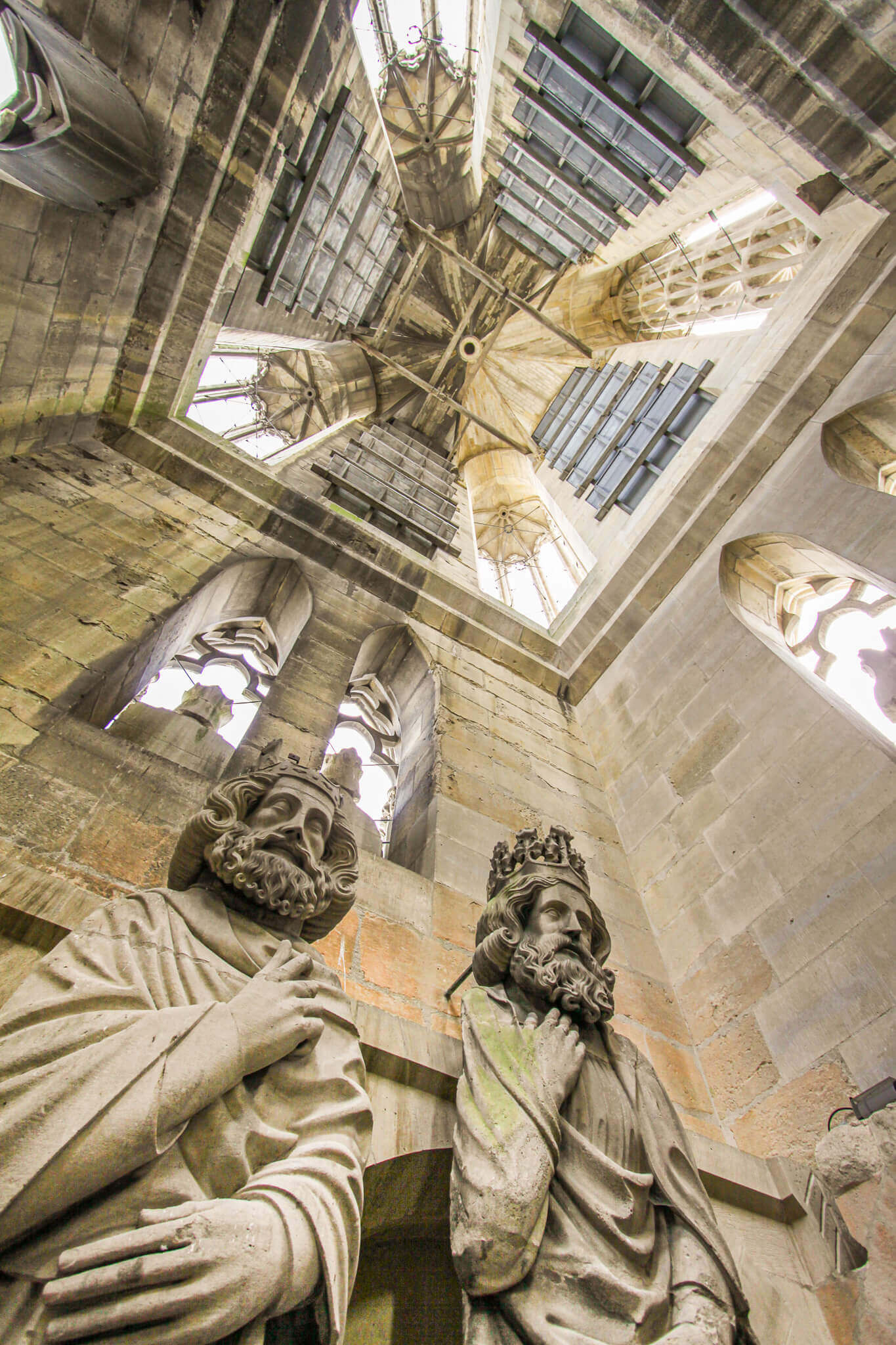 Inside the belltower of the Reims Cathedral
