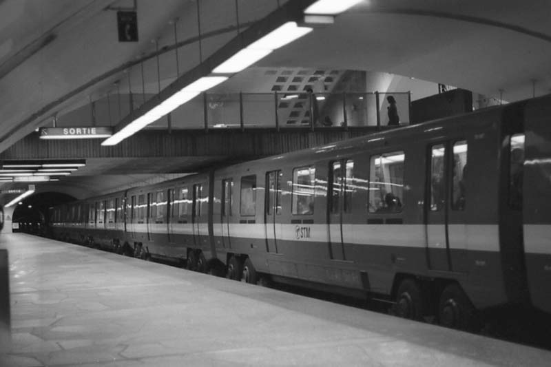 Beaubien subway station interior with train