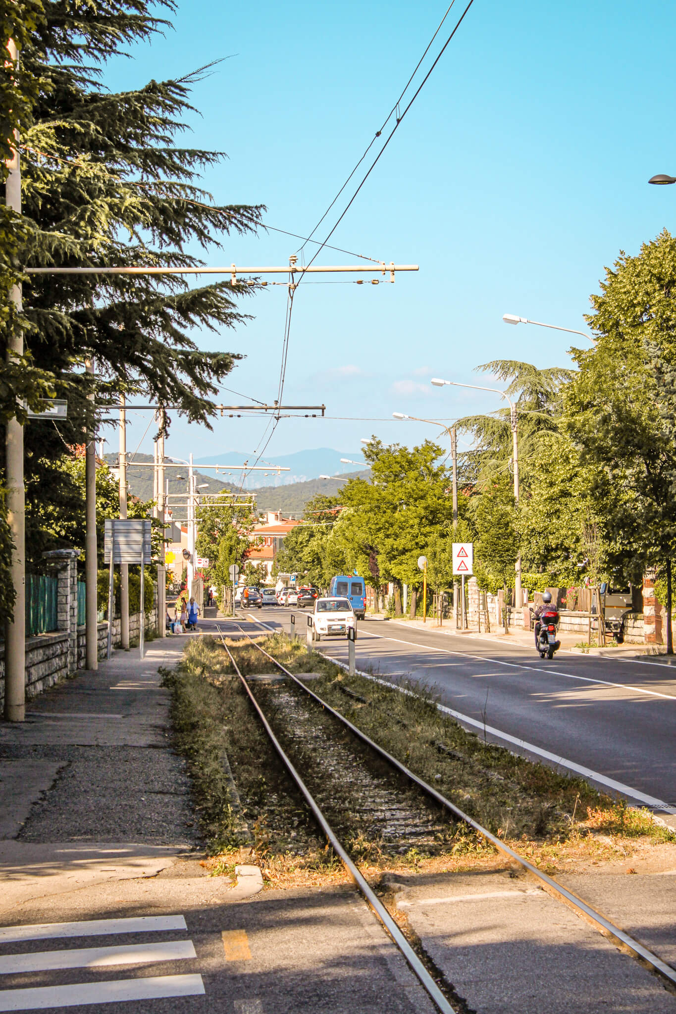 Tracks for the Trieste-Opicina tramway