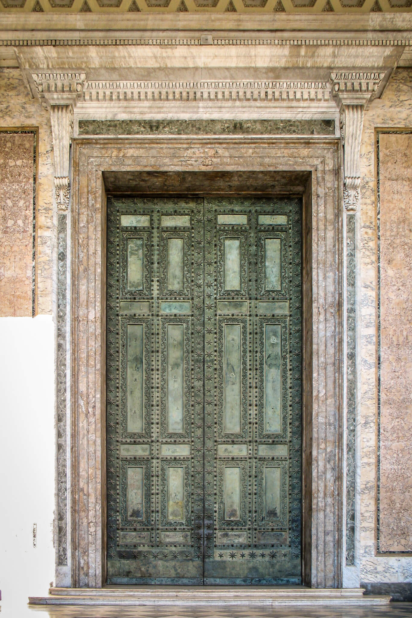 The ancient Roman doors adorning San Giovanni in Laterano