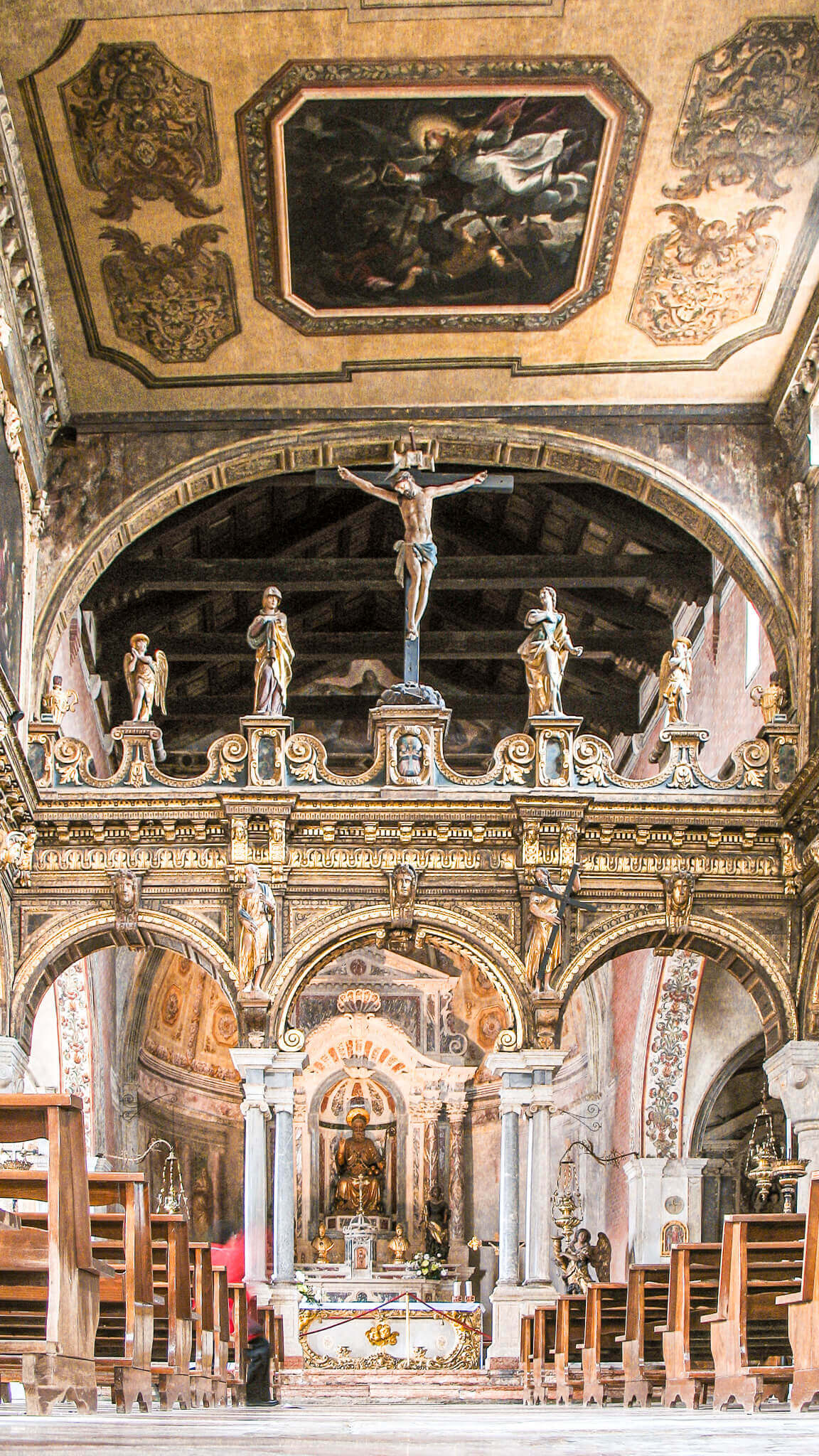 The interior of the San Nicolò church in Venice