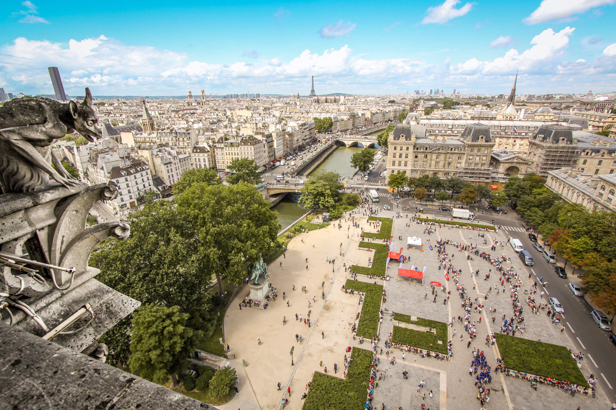 View from the top of Notre-Dame Cathedral