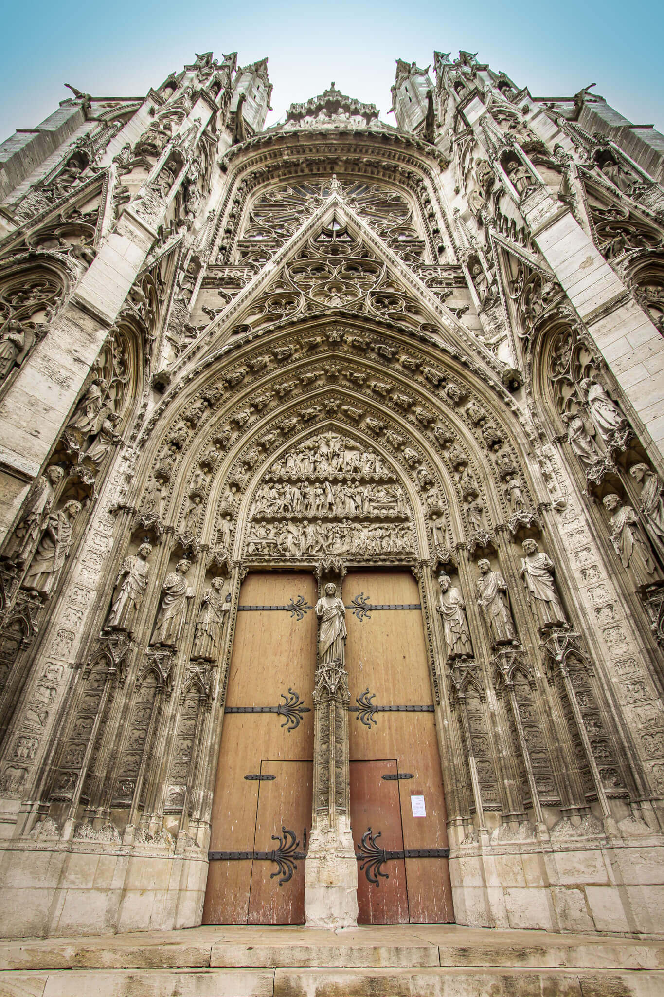 The doors of the Rouen Cathedral