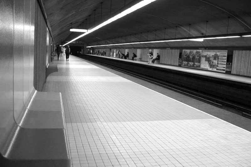 Villa-Maria subway station exterior in Montreal