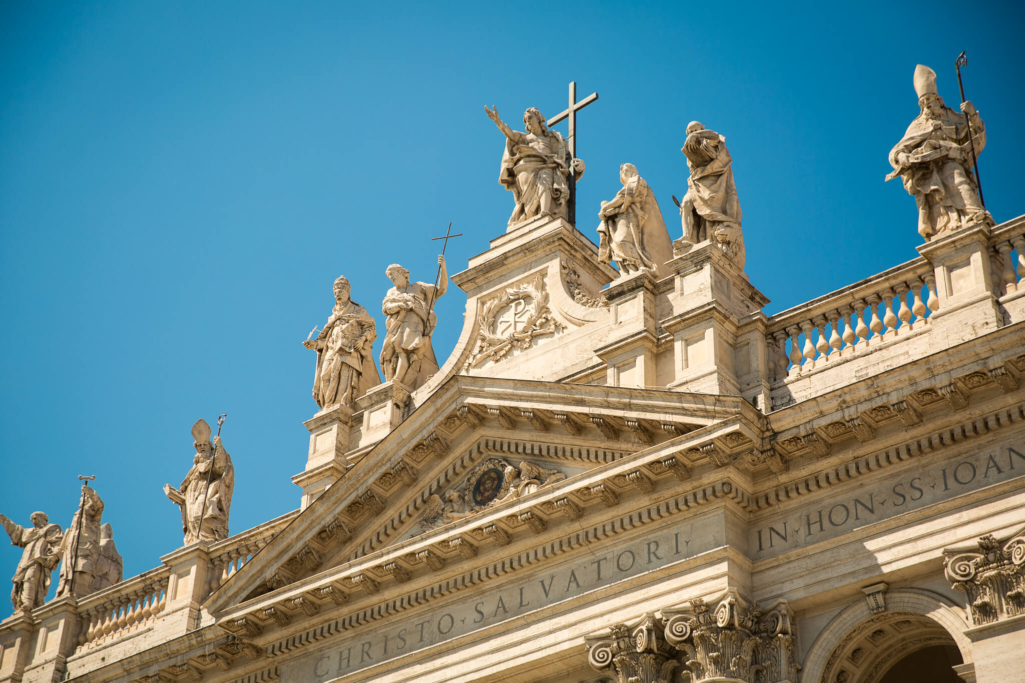 Details of the facade of Basilica di San Giovanni in Laterano