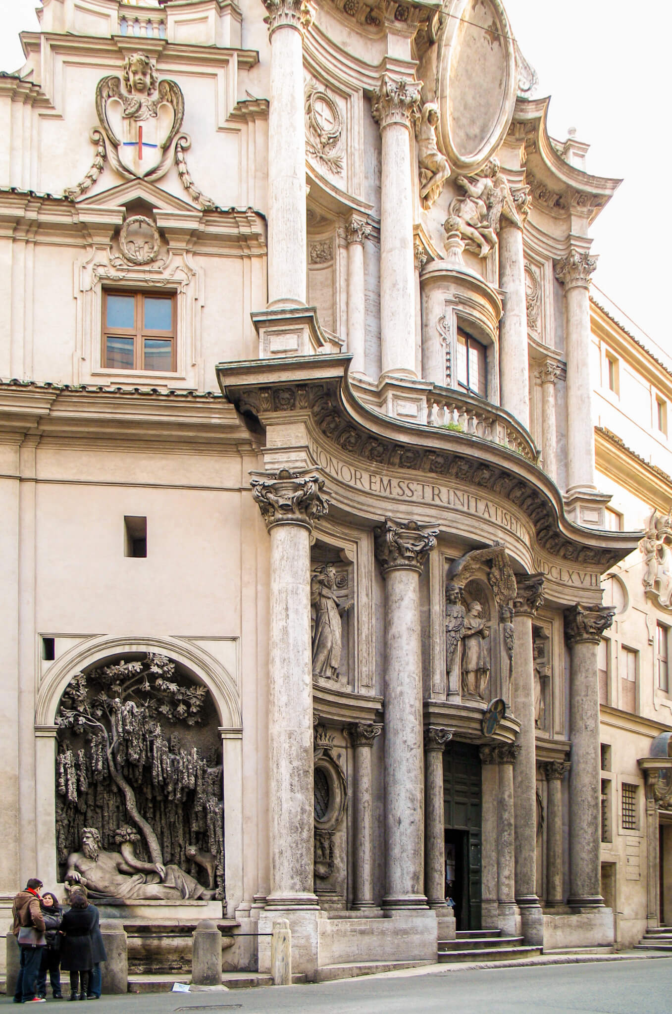 The facade of San Carlo alle Quattro Fontane