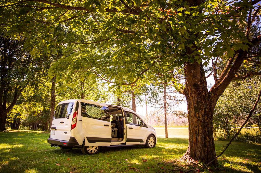 2020 Ford Transit Connect XLT at a picnic spot