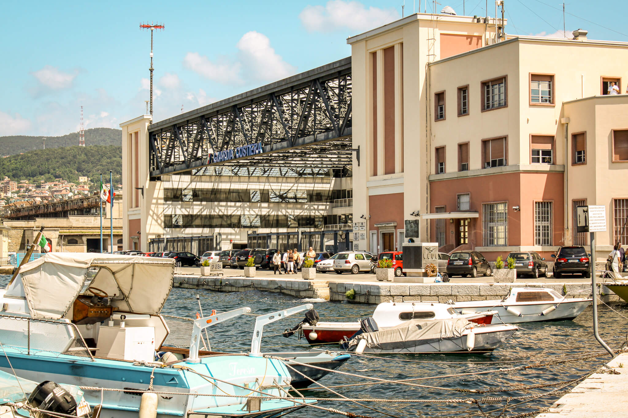 The coast guard building in Trieste