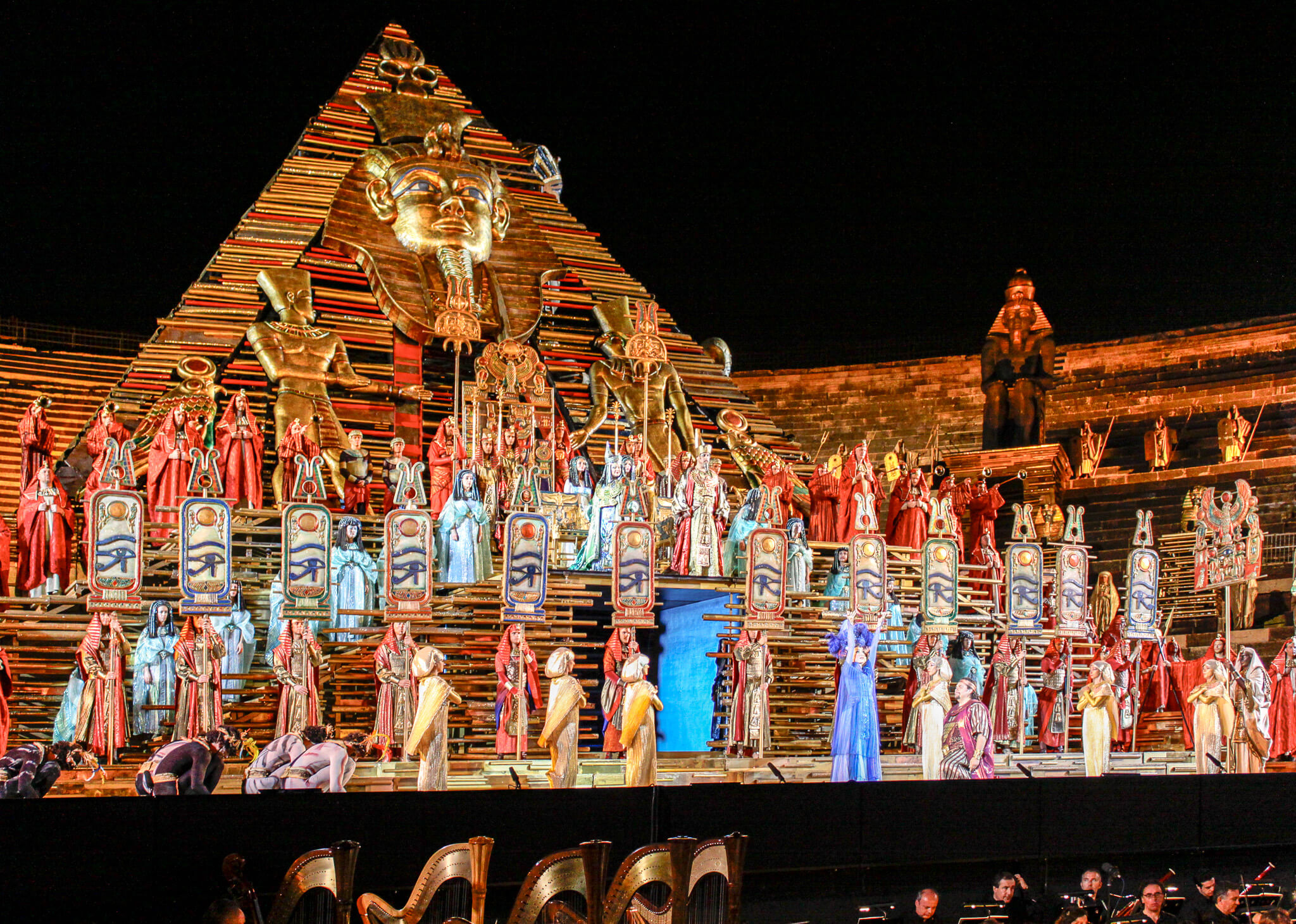 Performance of Aida at the Verona Arena