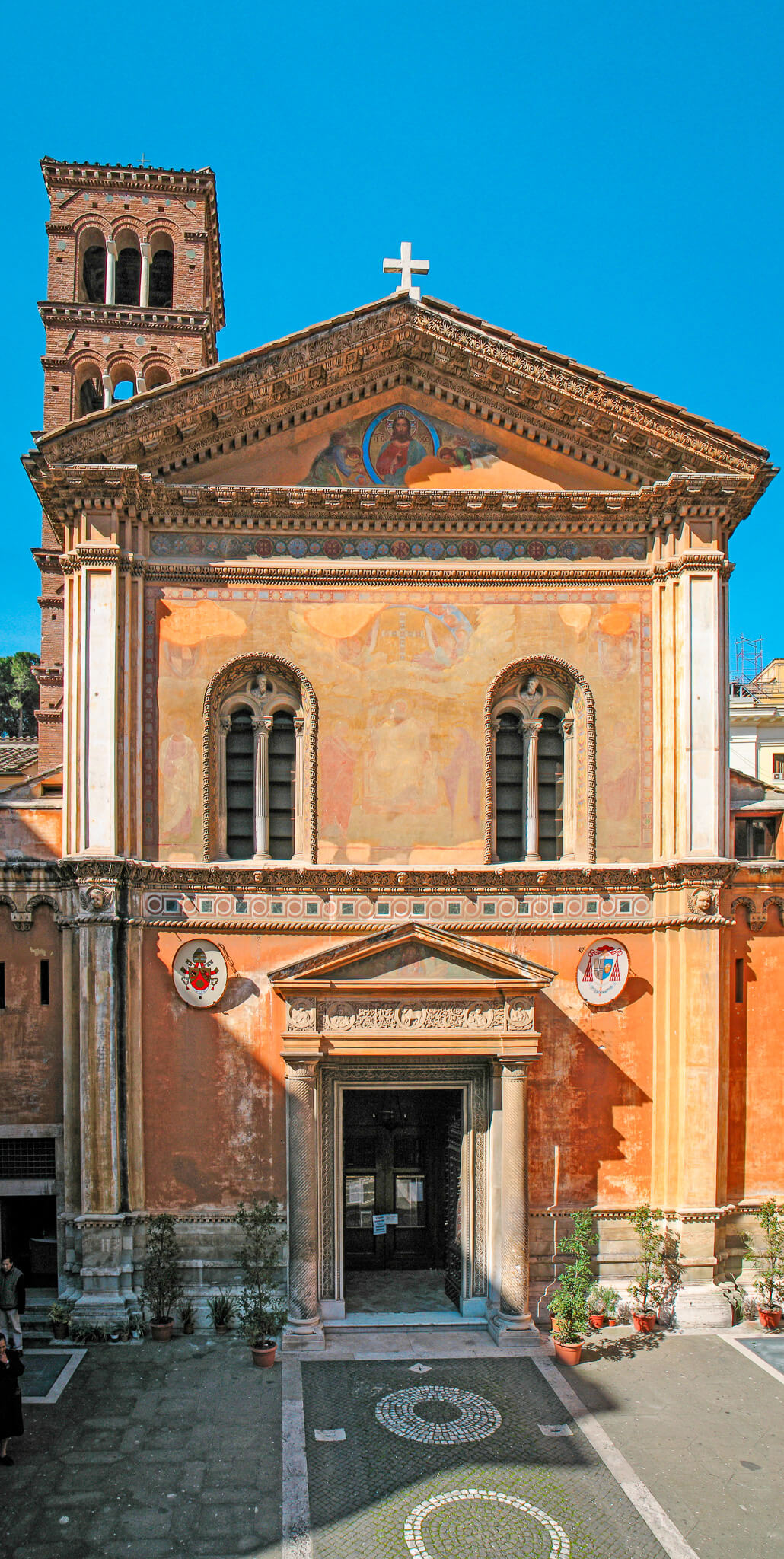 Facade of Santa Prudenziana in Rome