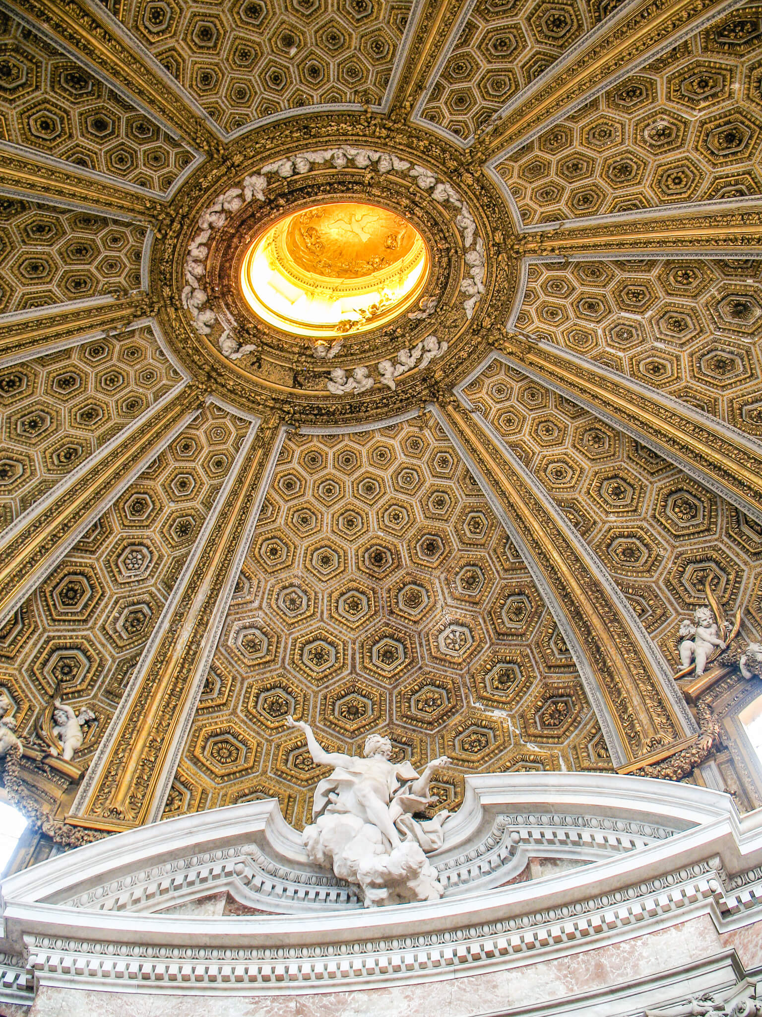 Saint Andrew rising up into the dome of Sant'Andrea al Quirinale